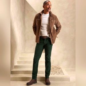 BANANA REPUBLIC PANTS 35x34 Color MOONLIGHT FOREST GREEN